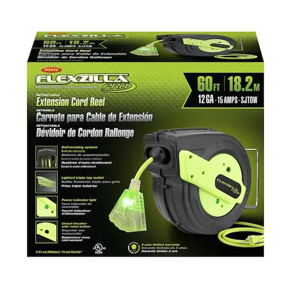 Flexzilla Pro retractable cord reel comparison image