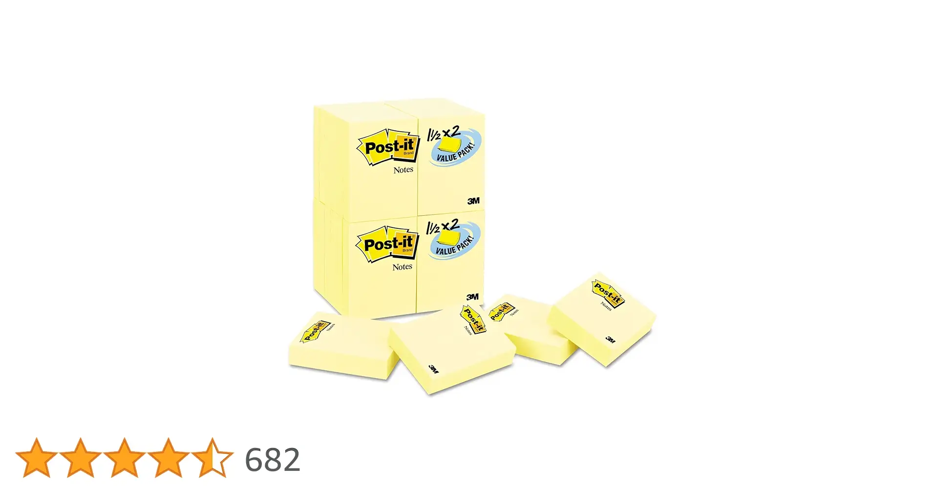 Highland Sticky Notes 1.5 x 2 yellow 12 pack reliability context