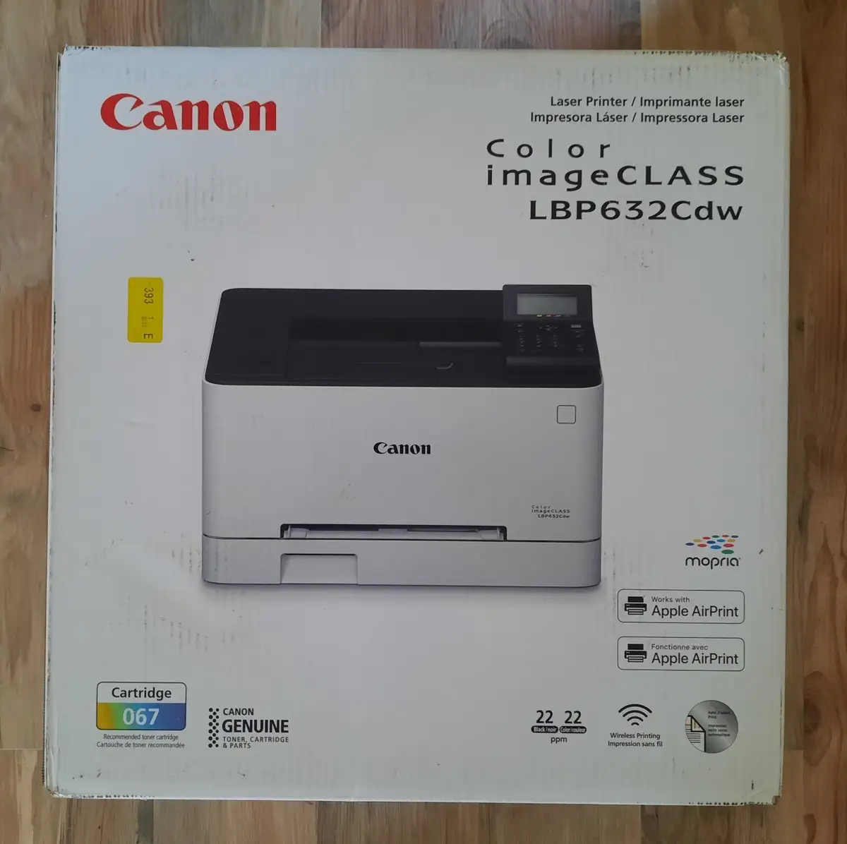 Canon LBP632Cdw wireless color laser printer front view