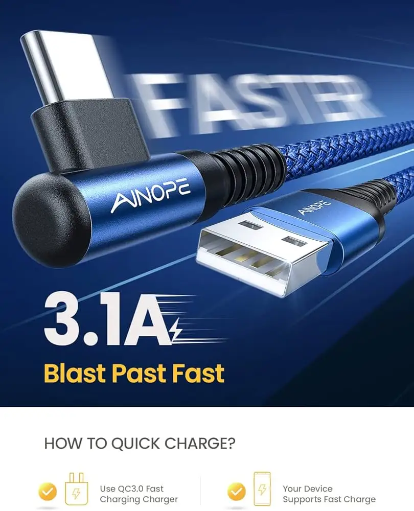 AINOPE USB C Cable product bundle with two cables