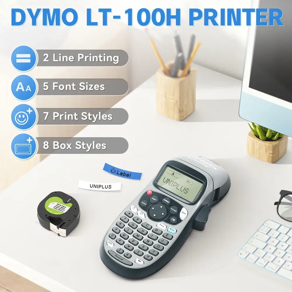 DYMO LetraTag LT-100H label maker side view