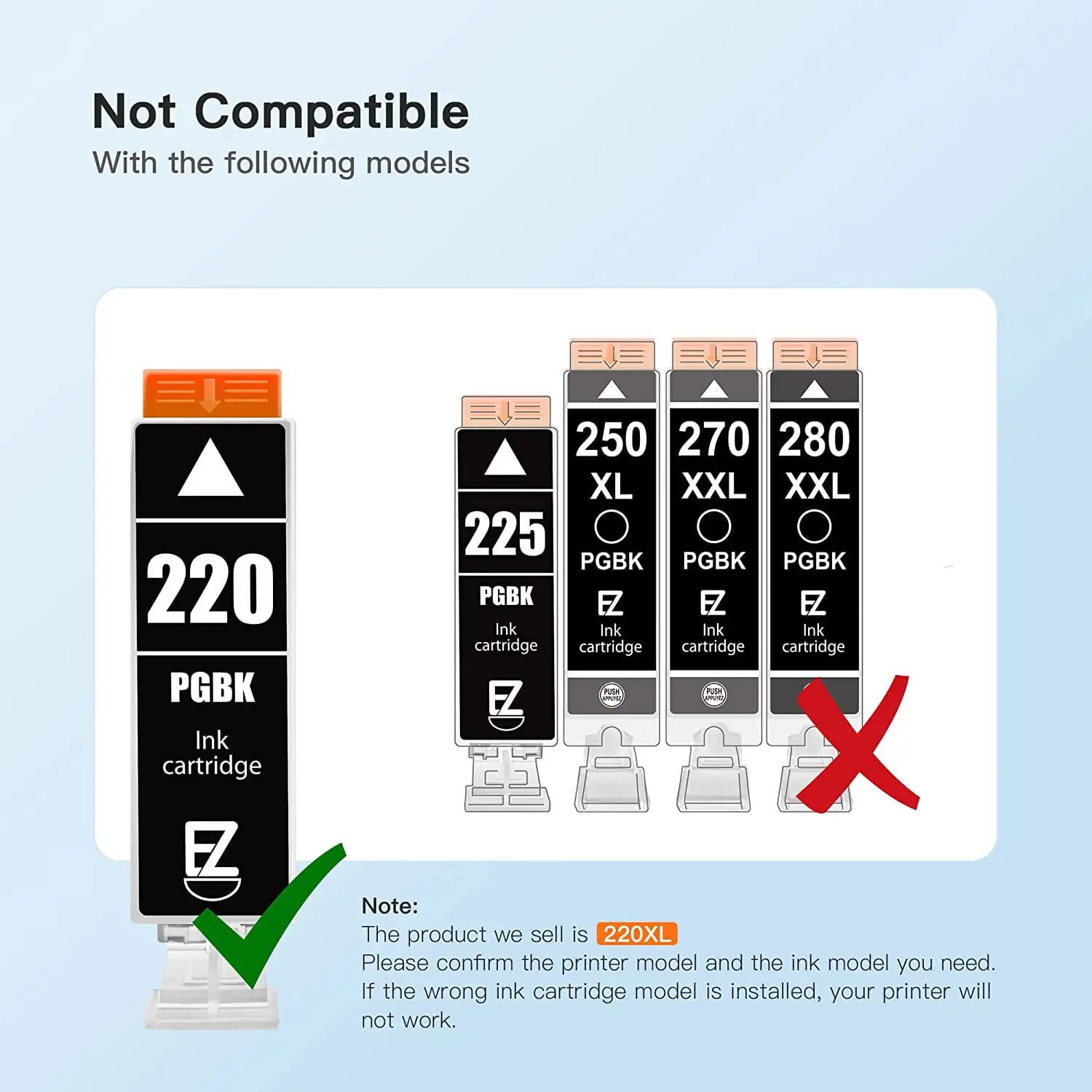 E-Z Ink Canon PGI-220 CLI-221 multi pack pricing chart