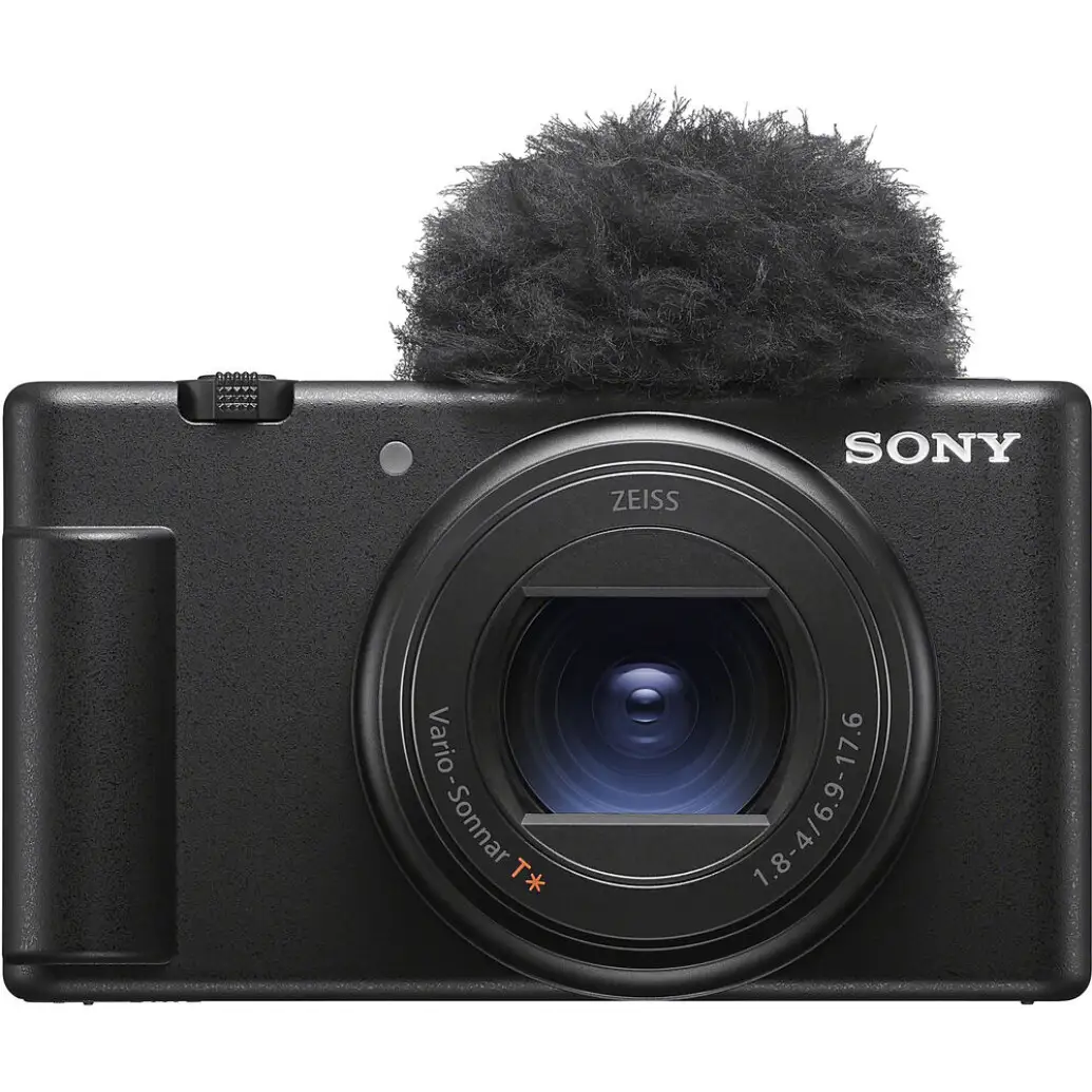 Sony ZV-1F compact design with accessories