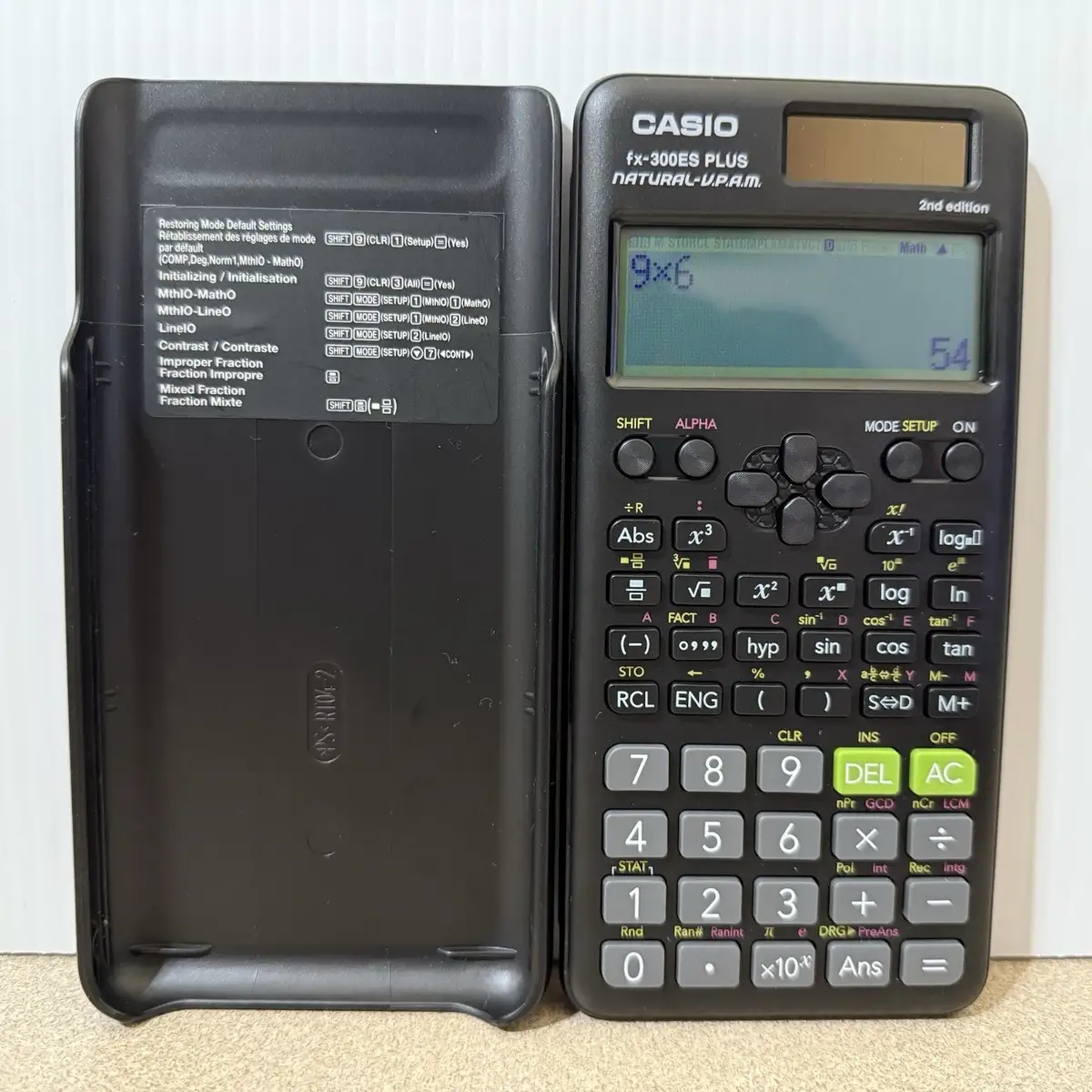 Casio fx-300ES Plus 2nd Edition with protective hard case