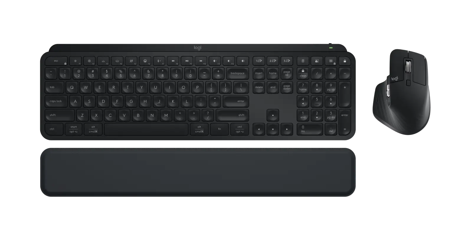 Logitech MX Keys S Combo showing design and key layout