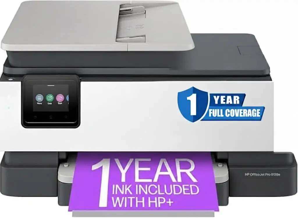 HP OfficeJet Pro 8139e compact design side view