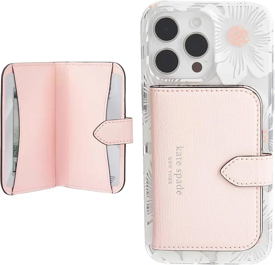 Kate Spade Morgan MagSafe wallet cream color close up