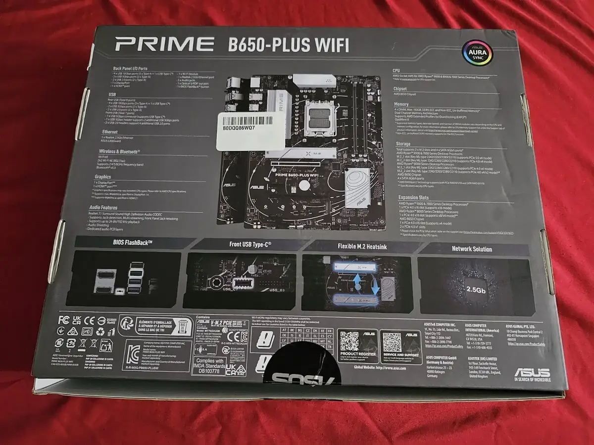 ASUS Prime B650-PLUS WiFi motherboard price chart