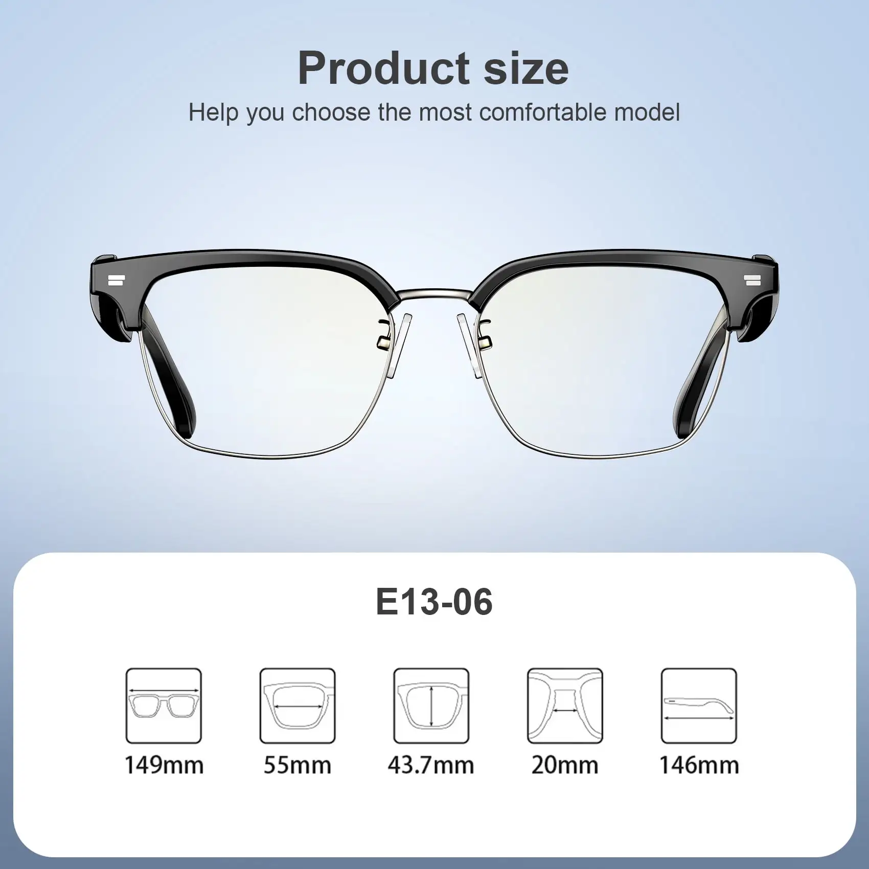 Blackview Smart Glasses product close-up view