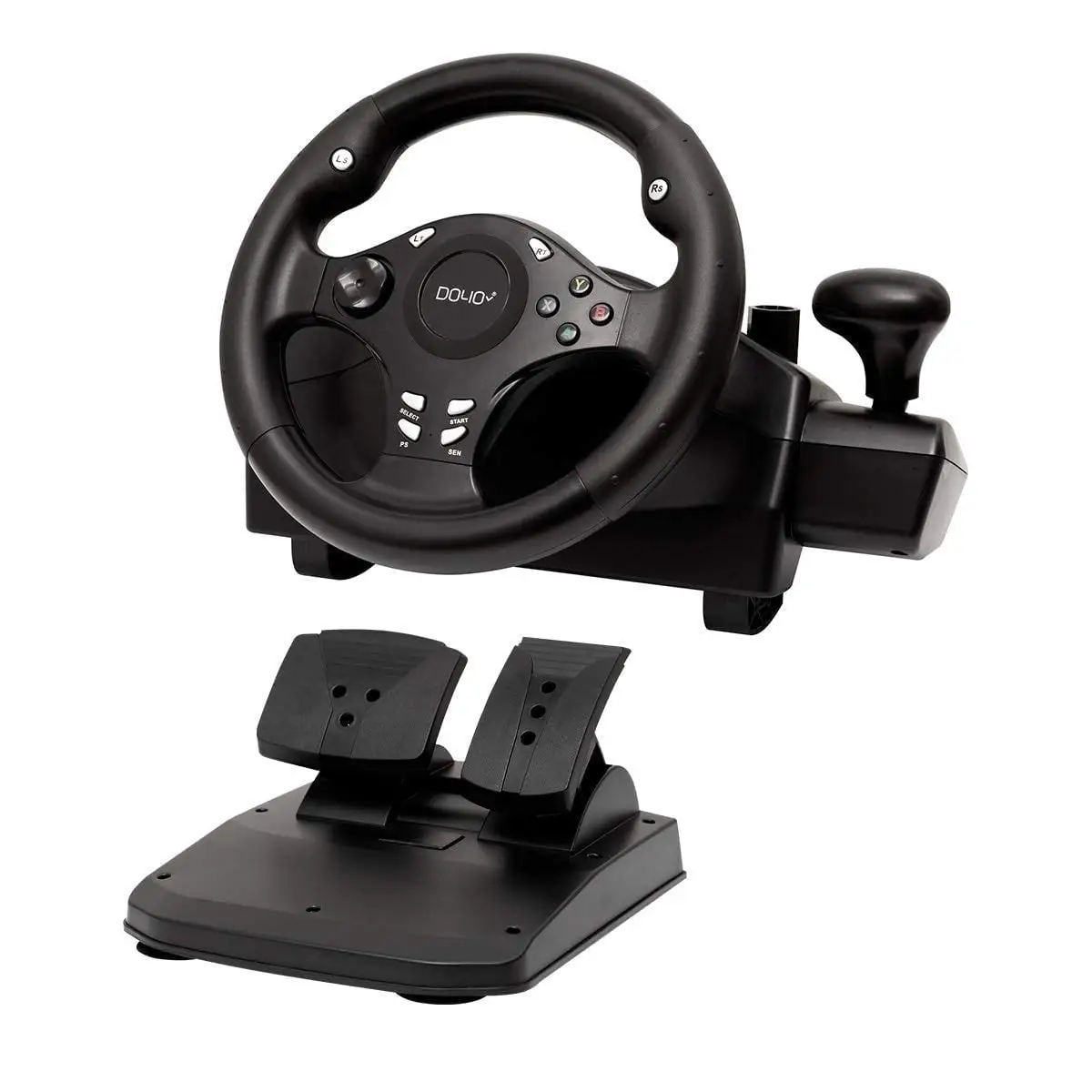 Logitech G920 sim racing setup mounted on desk