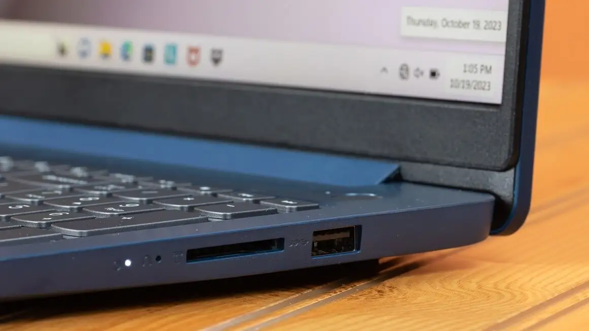 Lenovo IdeaPad 3 open with keyboard and numeric pad