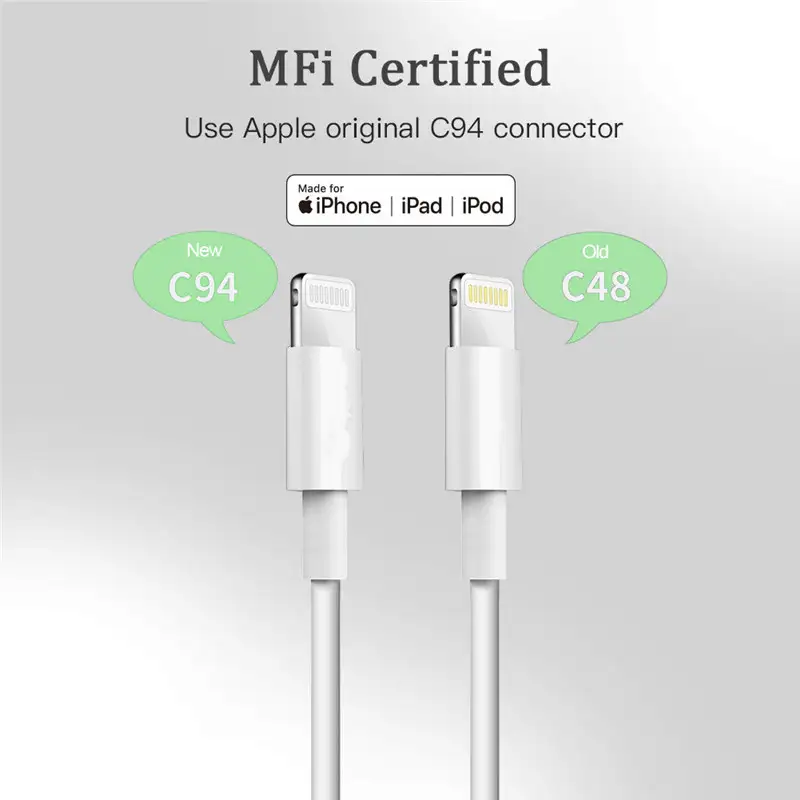 Apple USB-C to Lightning Cable close-up view