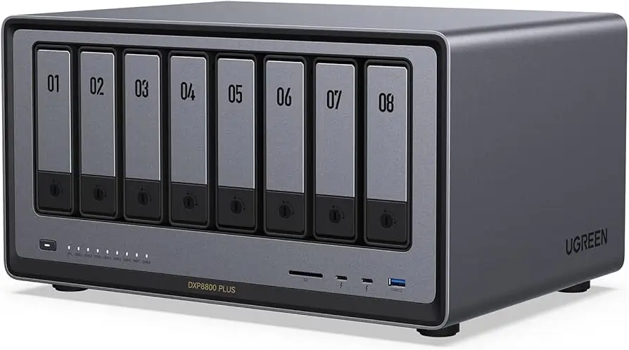 UGREEN NASync DXP8800 Plus rear ports and cooling fans