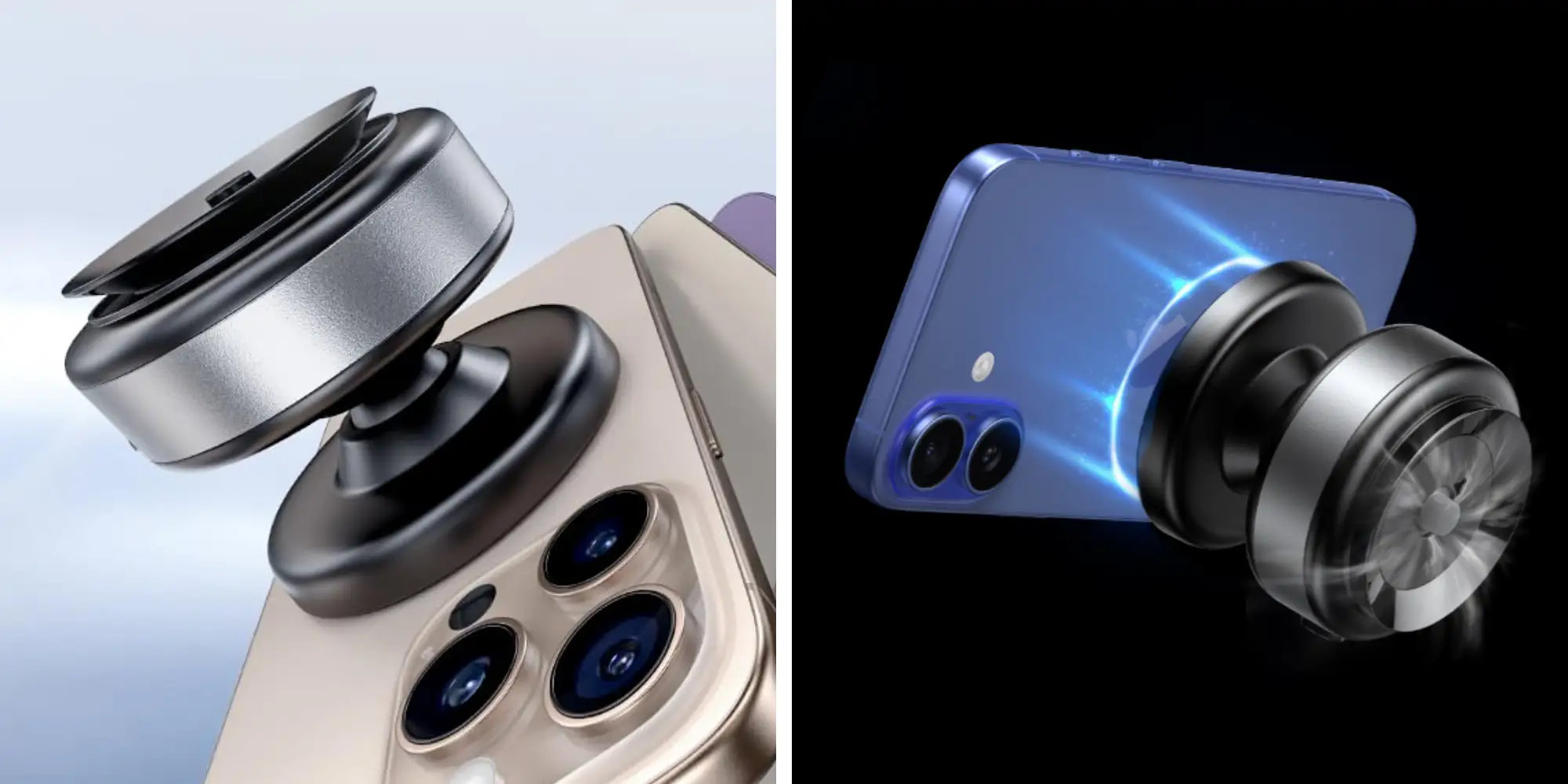 LISEN Suction Magnetic Phone Mount comparison of suction vs vacuum