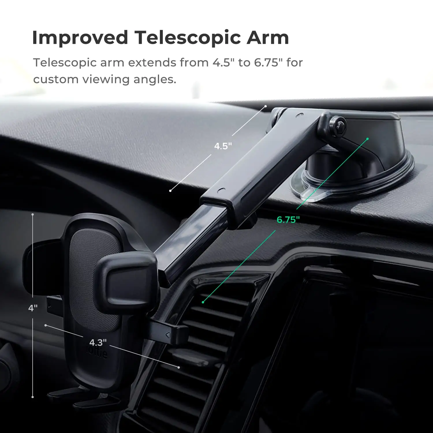 iOttie Easy One Touch windshield installation view