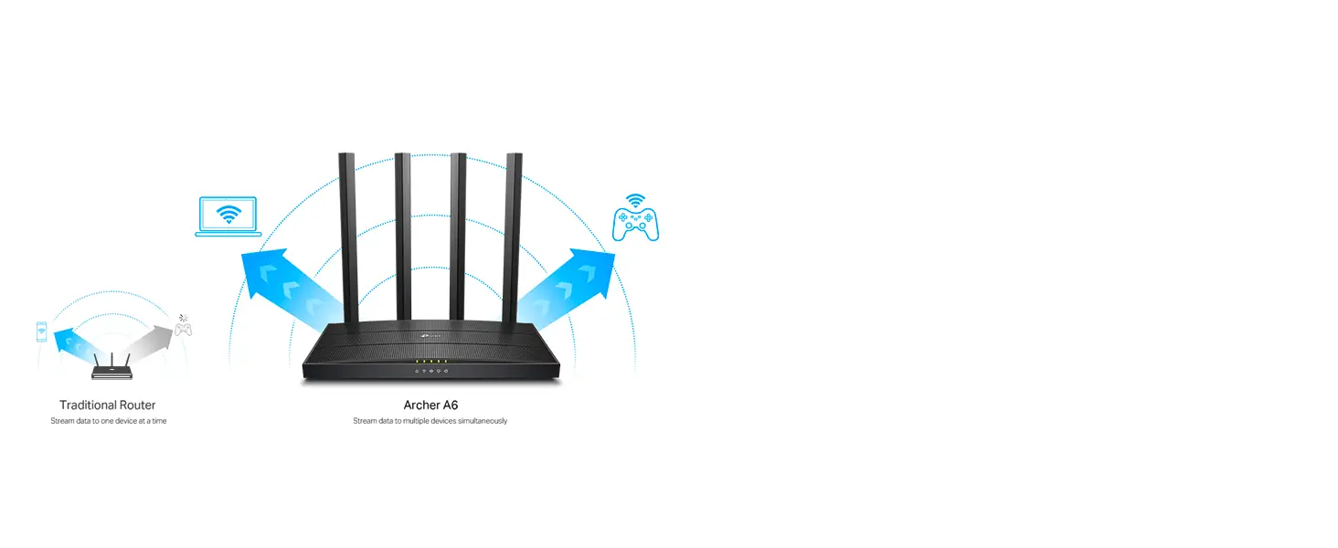 TP-Link Archer A54 compact design with four antennas