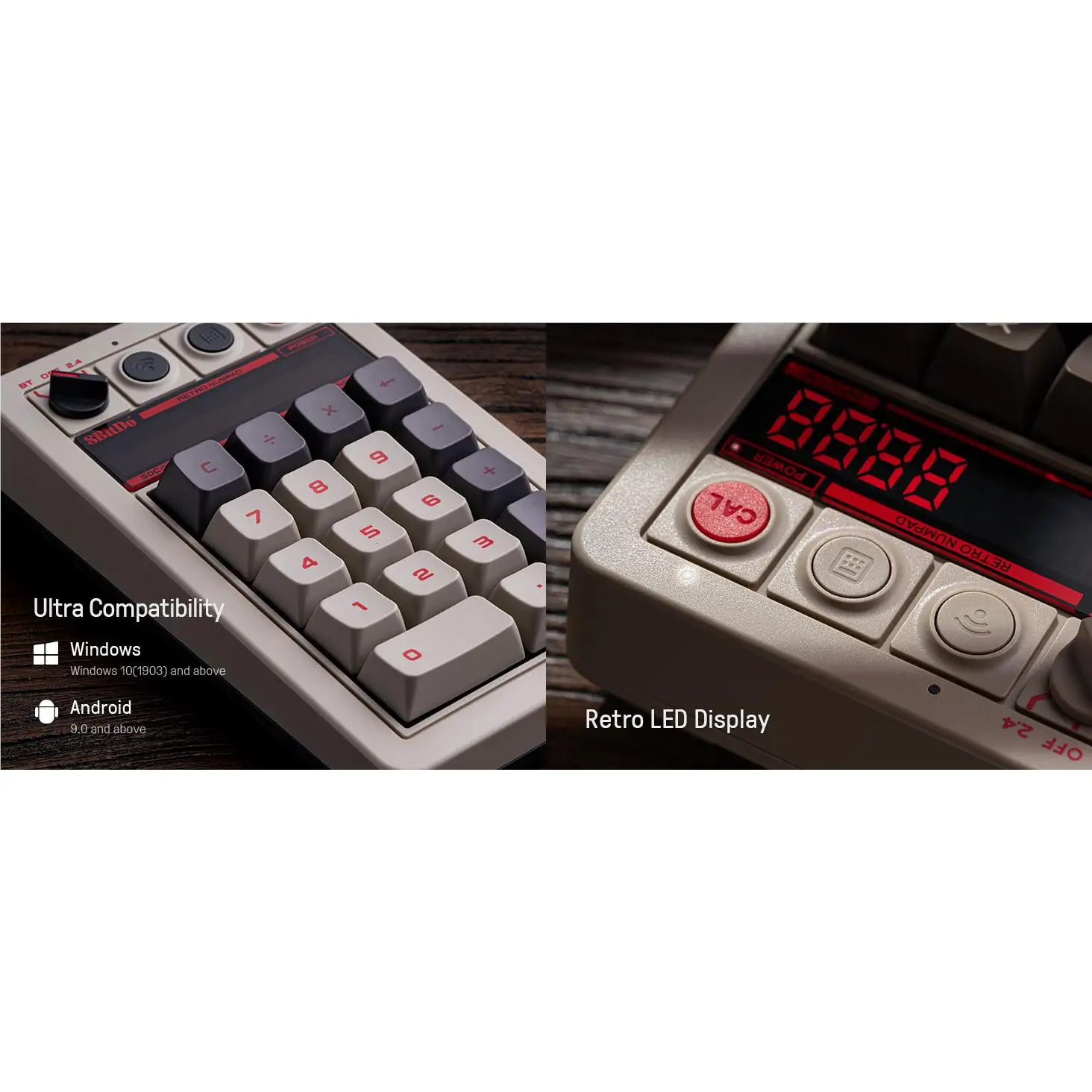 8BitDo Retro 18 mechanical numpad retro style