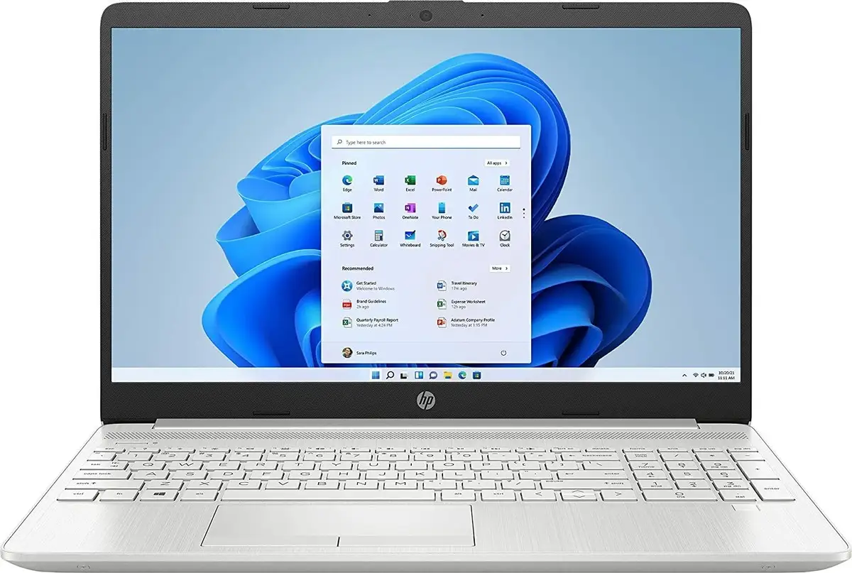 HP 15.6 Laptop touch screen in use