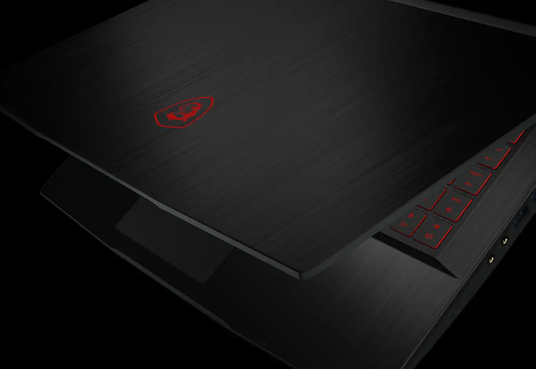 MSI GF63 Thin gaming laptop top view