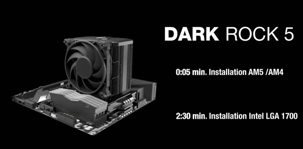 Be Quiet Dark Rock 5 CPU cooler close view