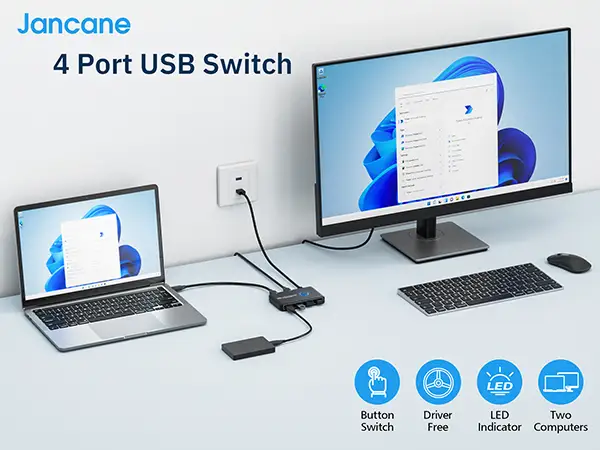 UGREEN USB 3.0 Switch Selector dual computer setup