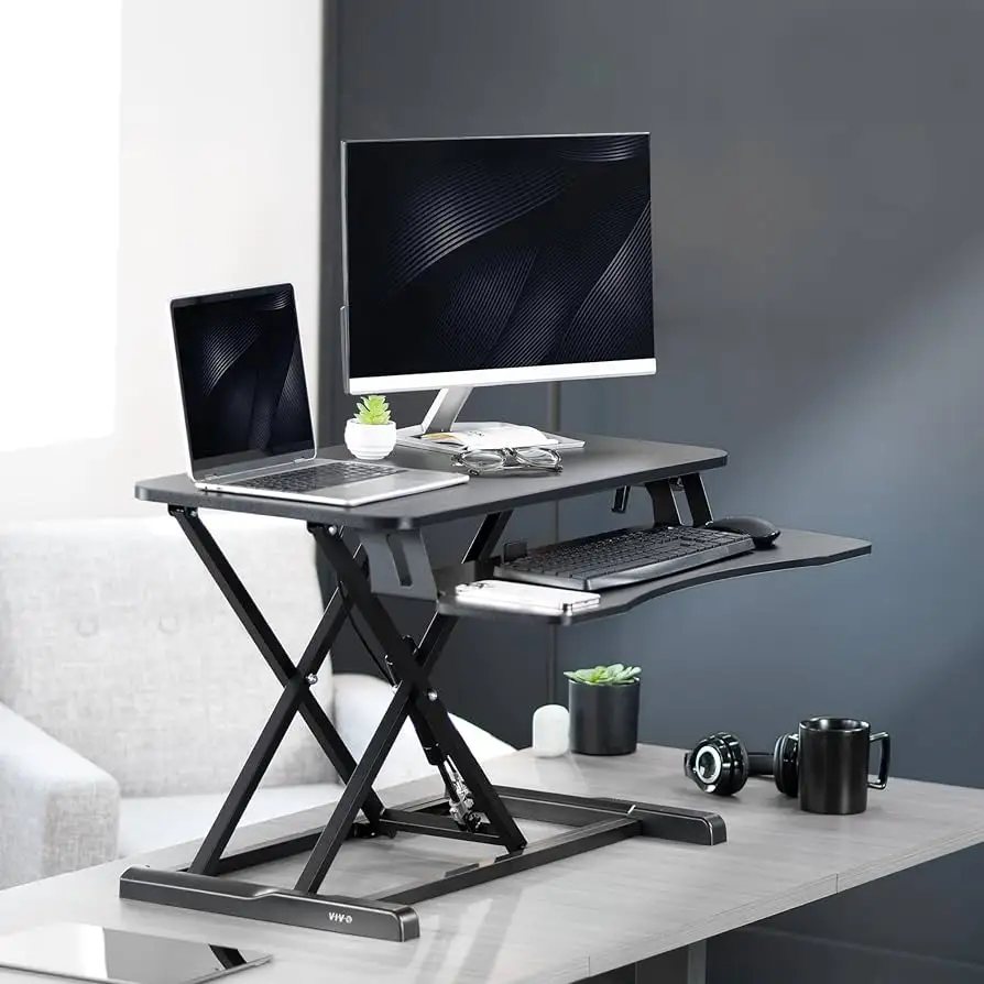 VIVO Monitor and Laptop Stand black desktop riser