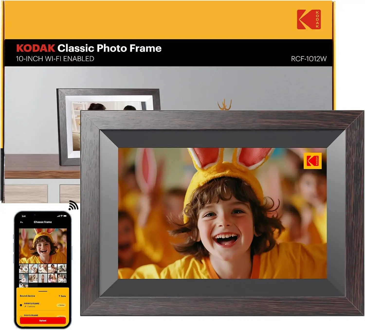 KODAK 10.1 Inch WiFi Digital Picture Frame divisive cloud syncing