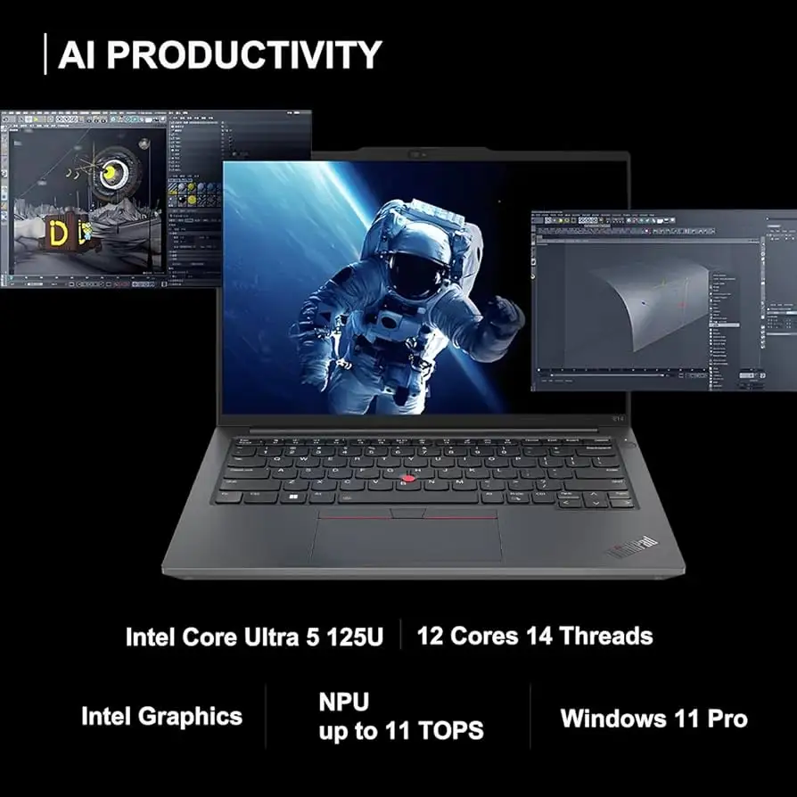 Lenovo ThinkPad E14 Gen 6 top view with keyboard