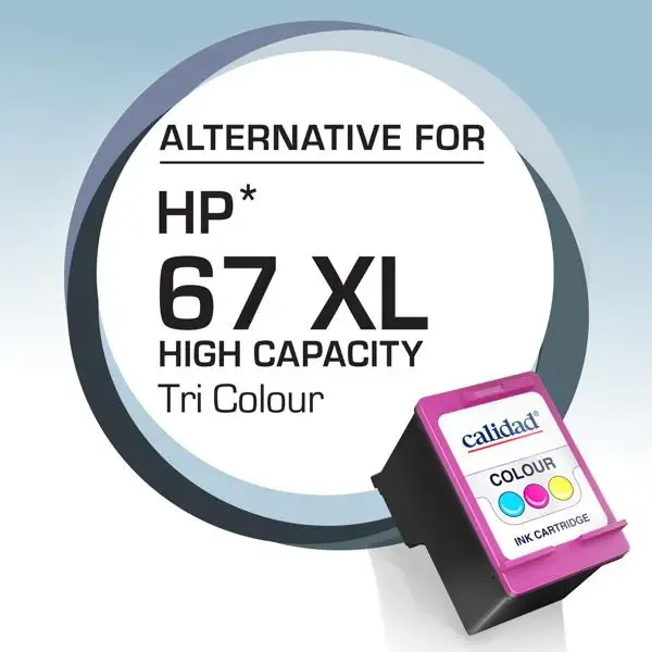 HP 65 Tri-color Ink Cartridge with printer