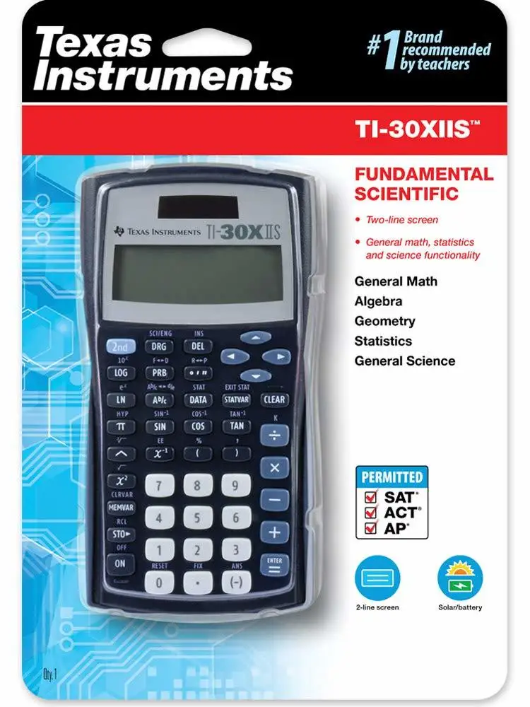 TI-30XIIS Scientific Calculator display and keys