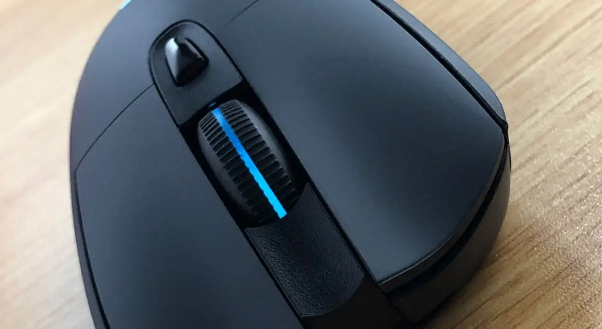 Logitech G703 Lightspeed wireless gaming mouse close-up
