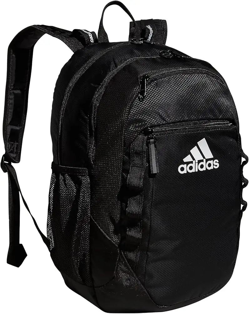 Adidas Excel Backpack side profile with straps