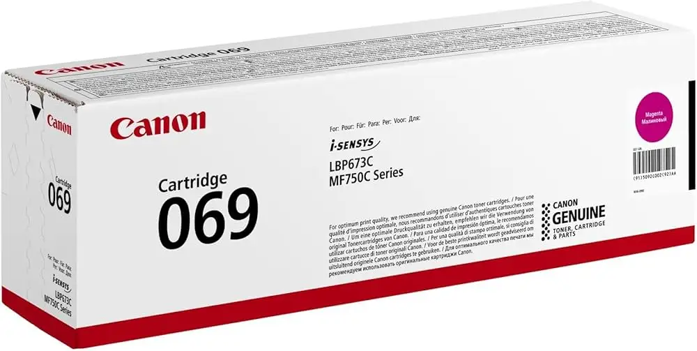 Canon 069 Magenta toner retail packaging