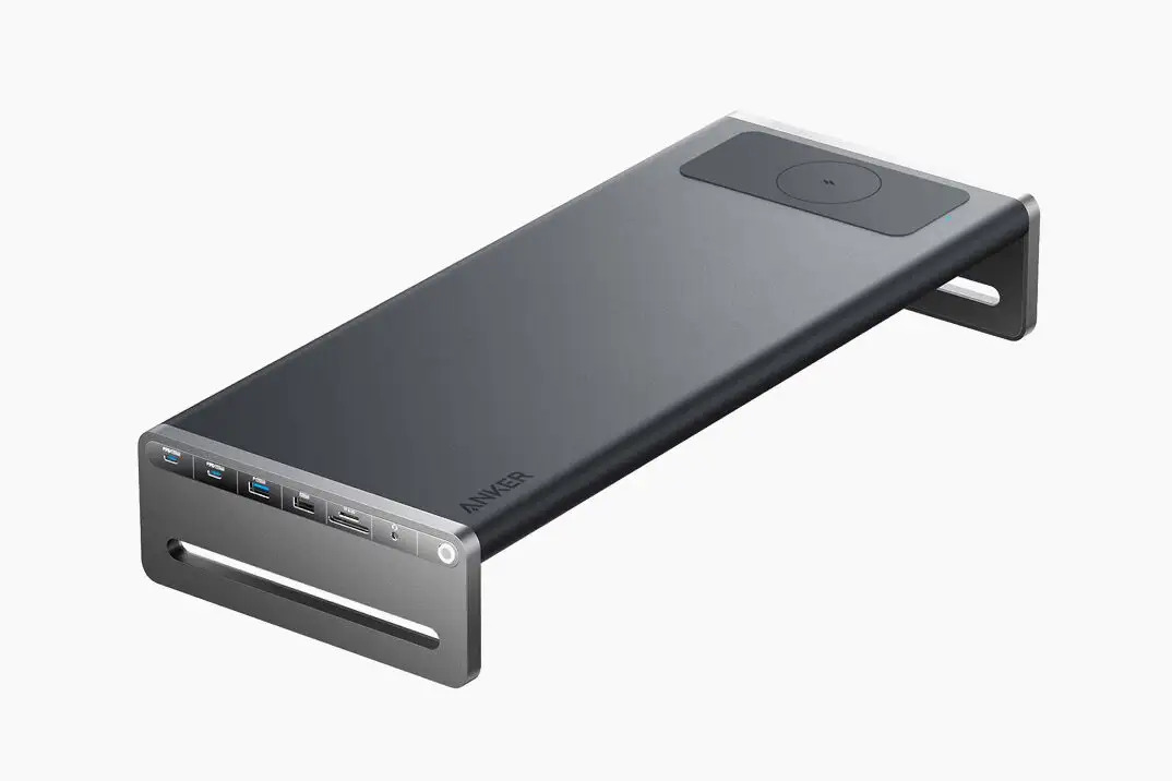 Anker USB-C Hub 6-in-1 gray compact design side view