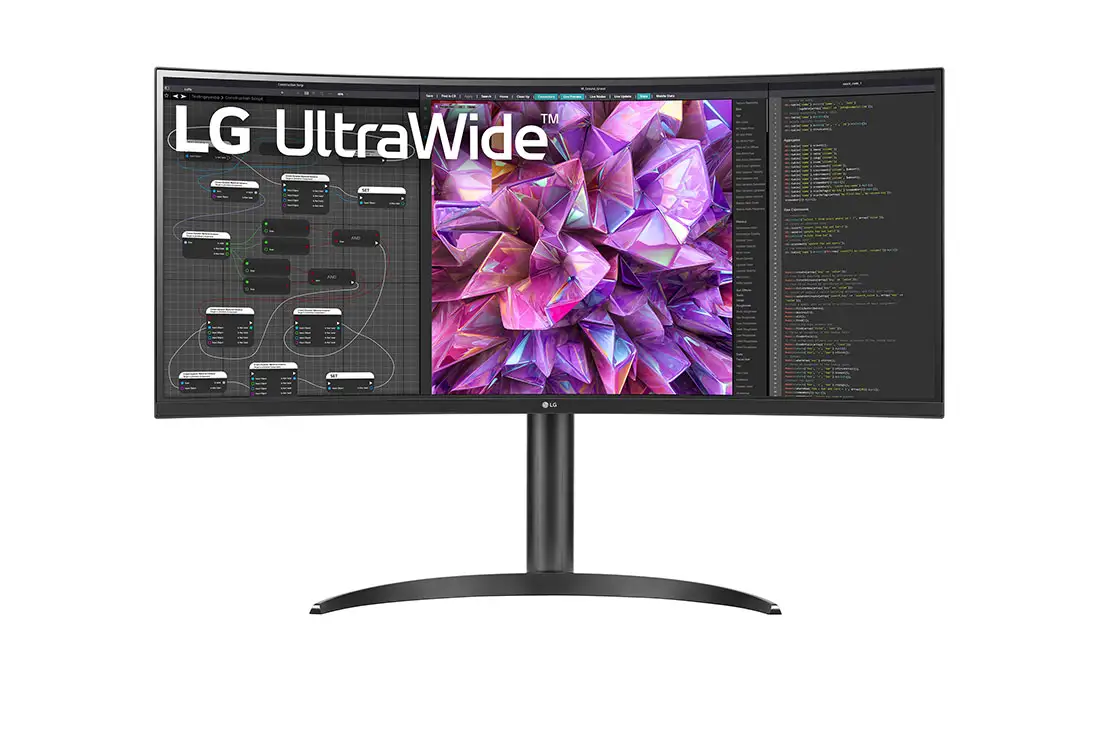 LG UltraWide 34WQ73A-B desk setup side angle