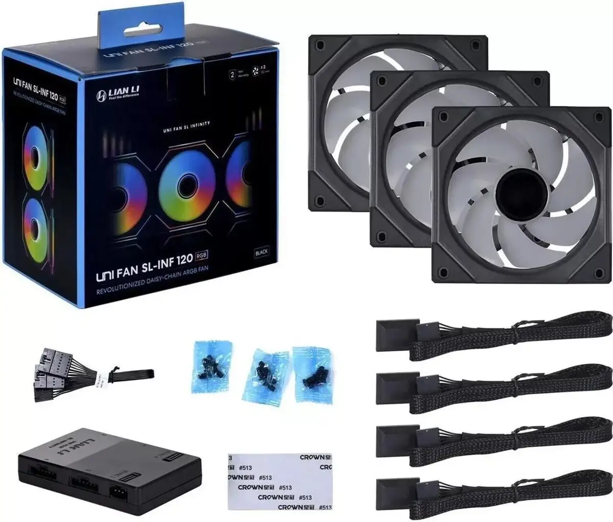 Lian Li UNI Fan SL-INF 120 installed in showcase PC build