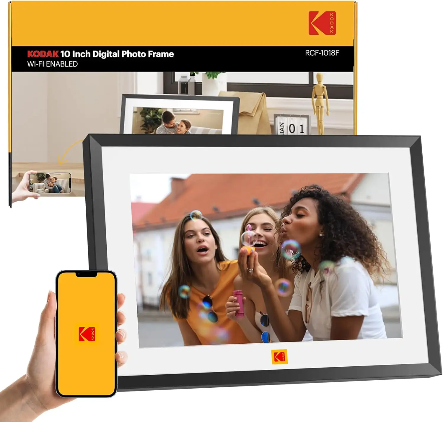 Kodak 10.1 Inch WiFi Digital Picture Frame front view