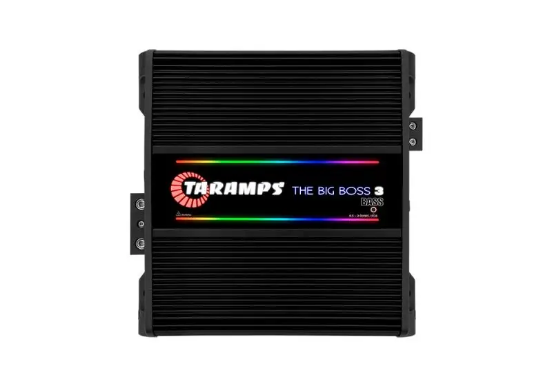 Taramps Big Boss 3 Bass amplifier white casing close-up