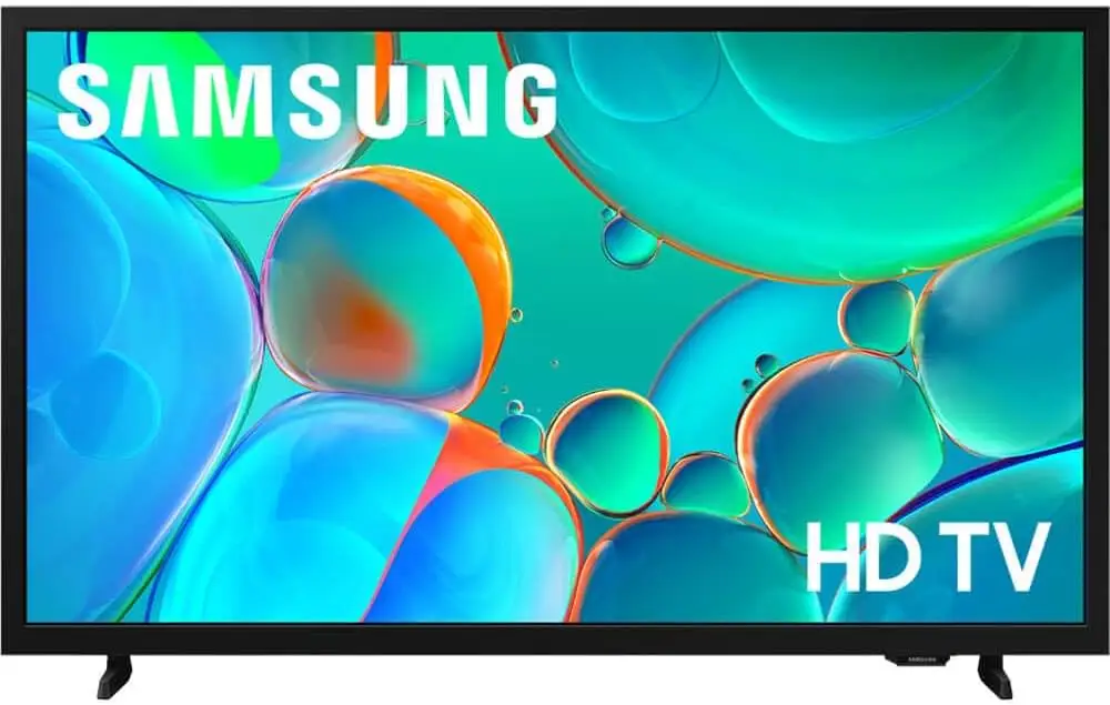 Samsung 32-inch Smart FHD TV product photo with stand