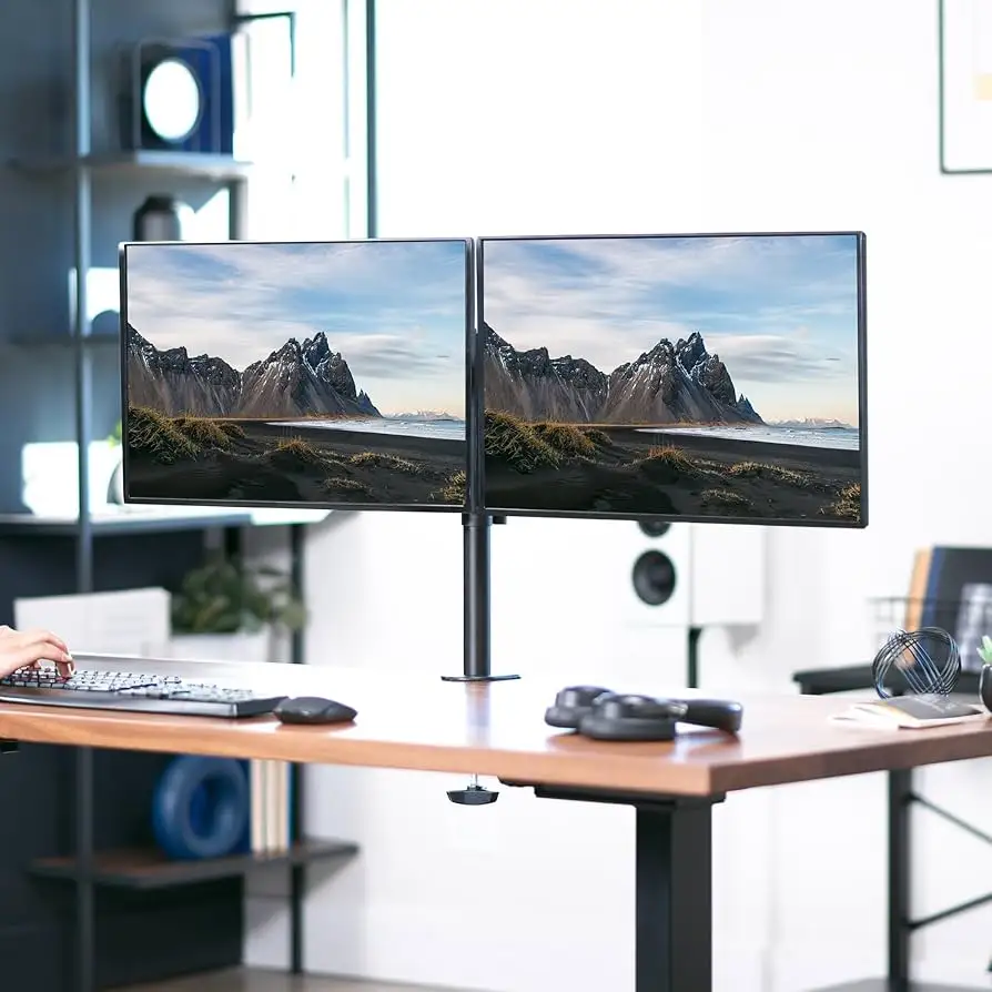 VIVO dual monitor stand with lightweight setup