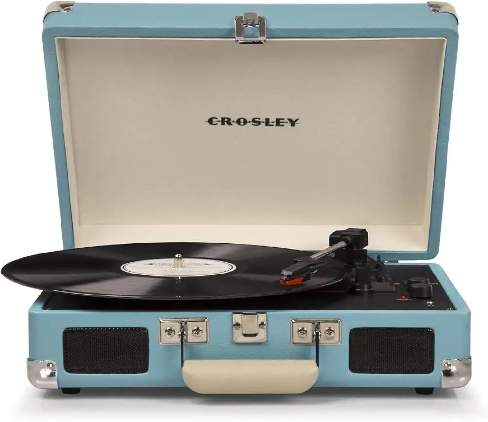 Crosley Powel 7-in-1 vinyl player with accessories