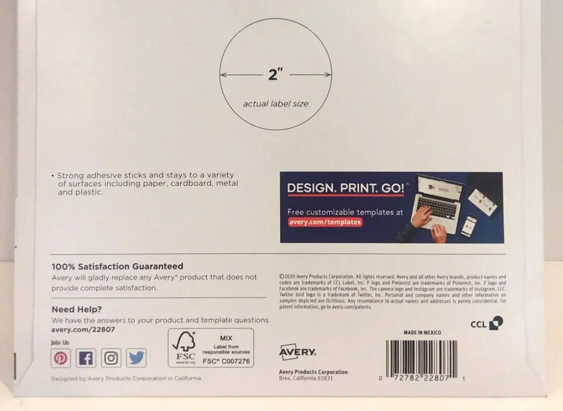 Avery Glossy Round Labels Review: Strong but Flawed