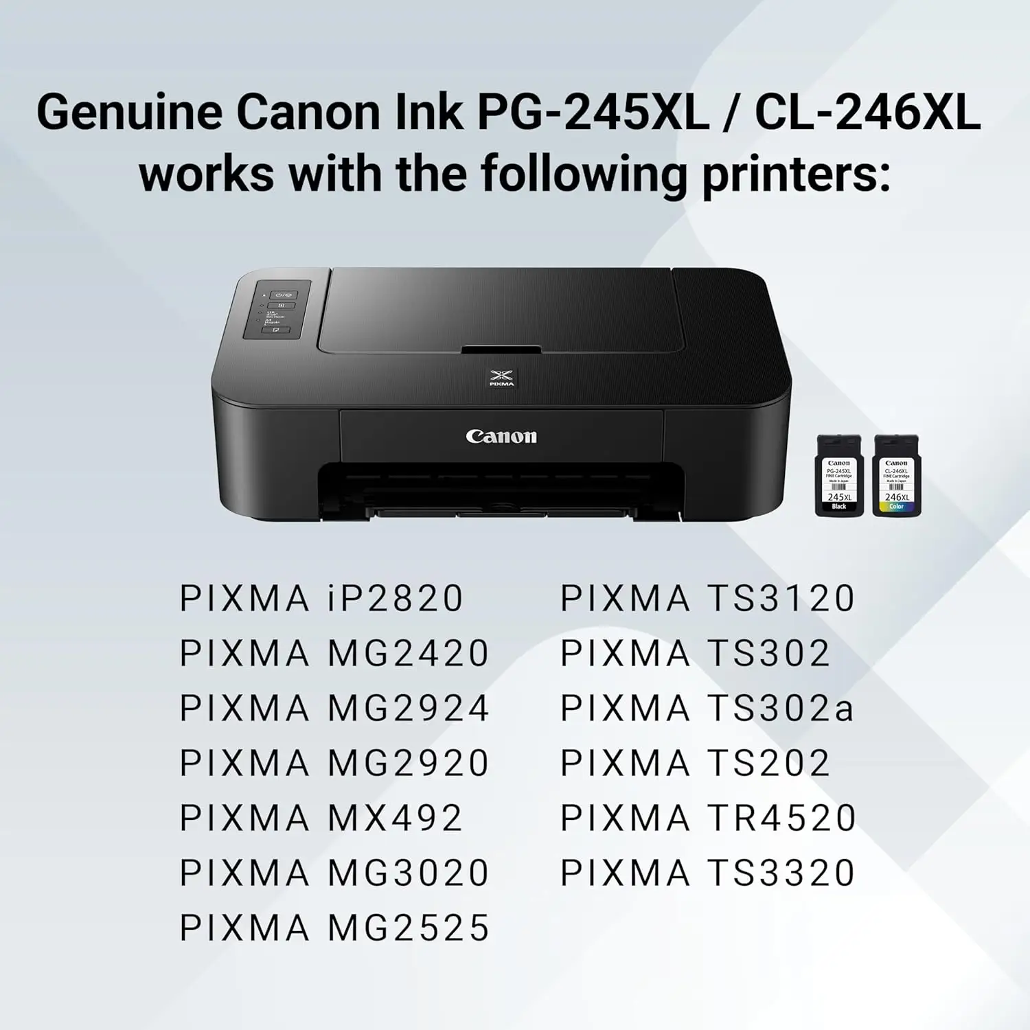 Canon PG-245 XL CL-246 XL ink cartridges and photo paper