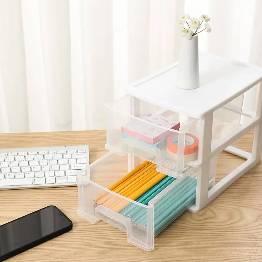 Amazon Basics desk organizer product packaging and price