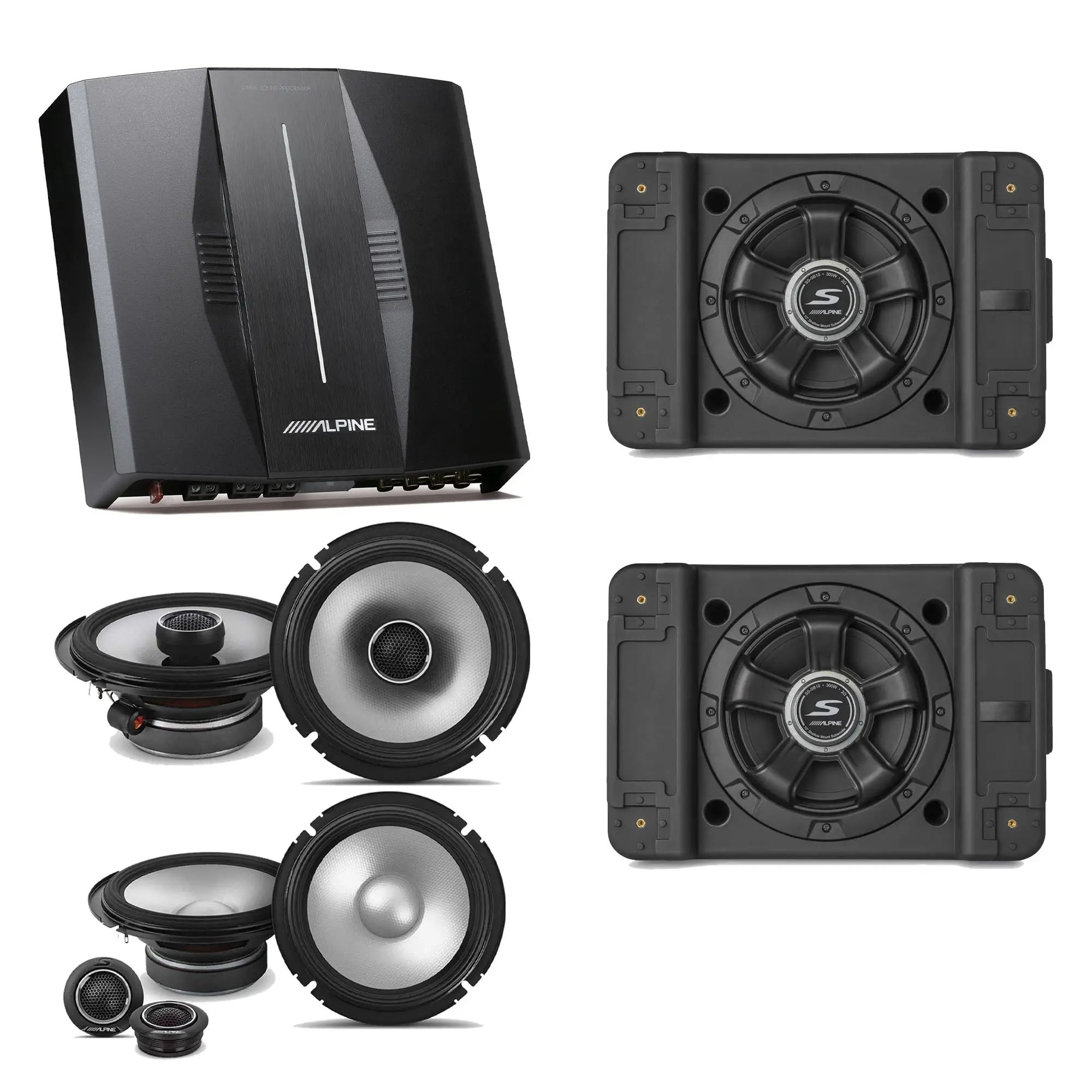 Alpine S2-S65 product packaging and accessories