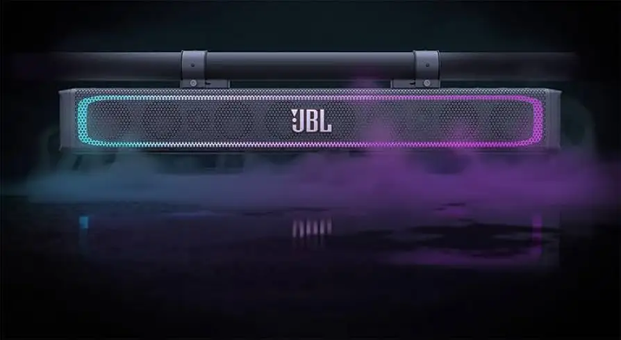 JBL RallyBar Outdoor Soundbar product close-up