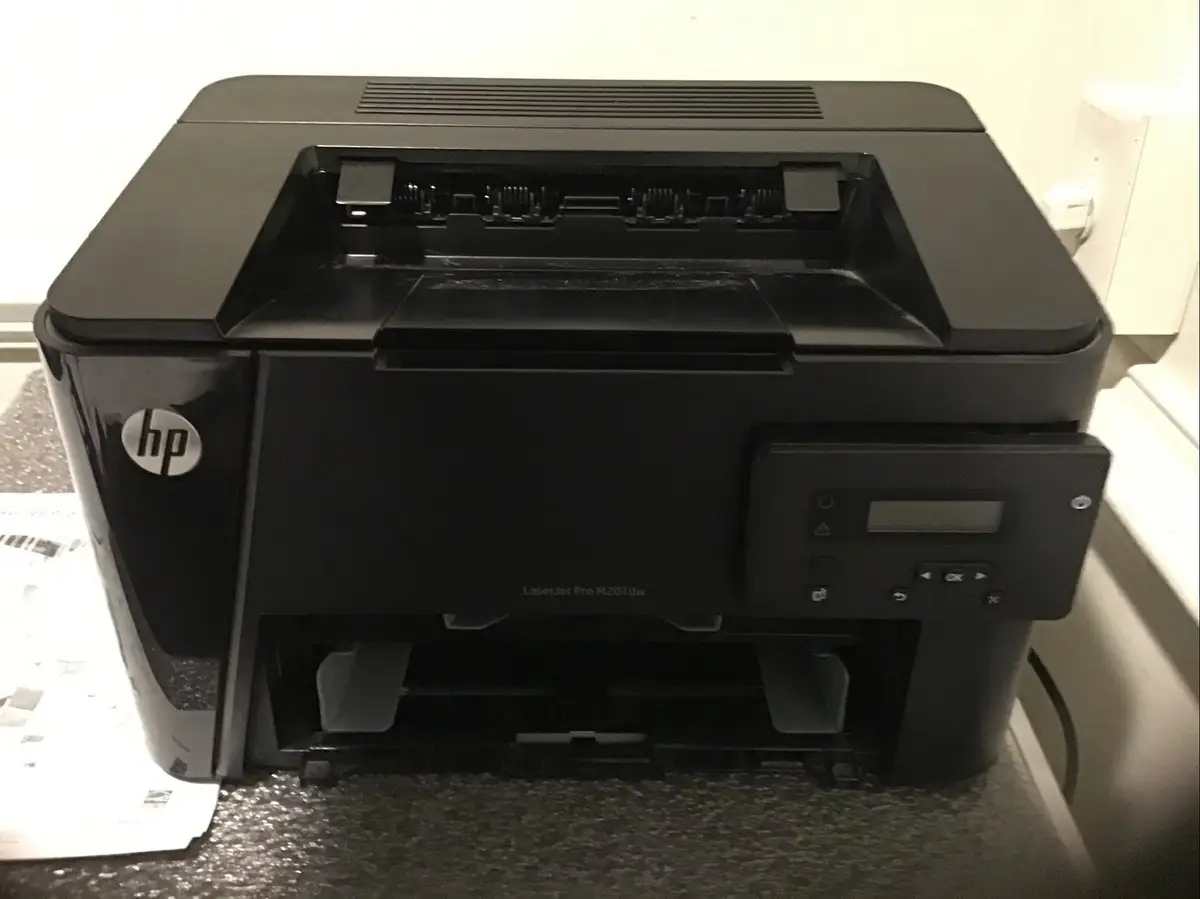 HP LaserJet Pro MFP M227fdn front panel and buttons