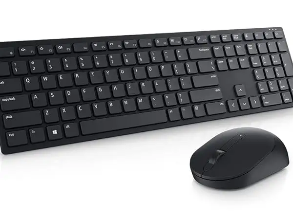 Dell Pro KM5221W showing DPI adjustment feature