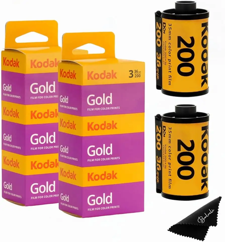 Kodak Gold 200 film packaging and price listing