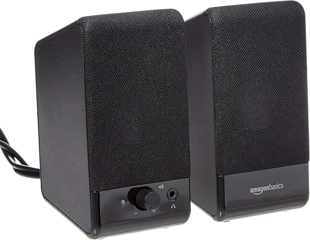 Amazon Basics USB speakers setup example